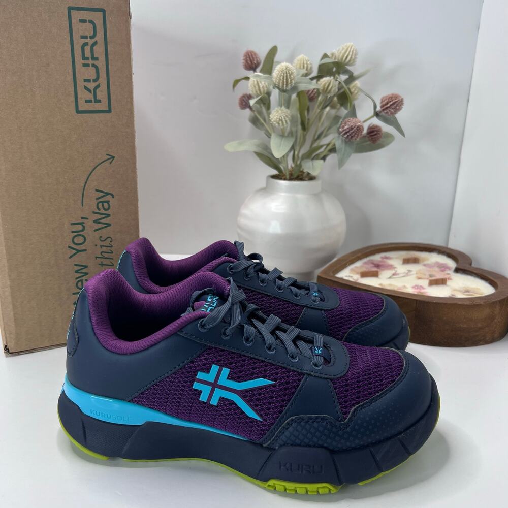 Kuru Quantum 2.0 Walking Comfort Sneaker Electric Grape Blue Women 7M NWB
